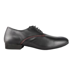 8003  Black leather with red stitching