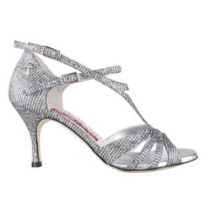 Mirror sequin effect leather women's tango shoe