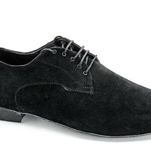 Black suede men's tango shoe