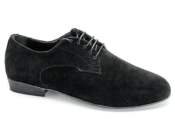 Black suede men's tango shoe