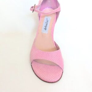 Pink leather ladies tango shoe