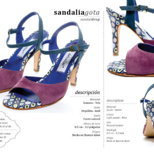 Lilac suede women's tango shoe