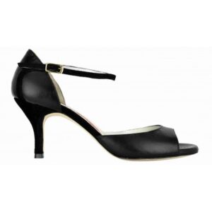 Woman's tango shoe black leather