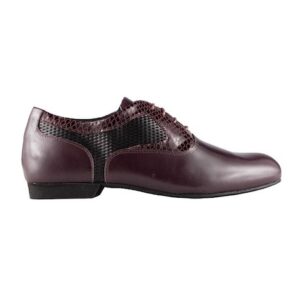 men's maroon leather tango shoe