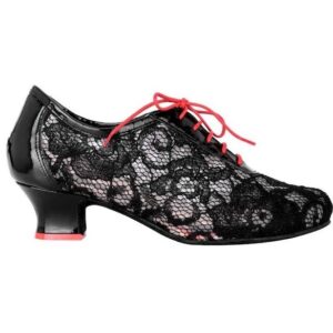 woman's black lace tango trainer