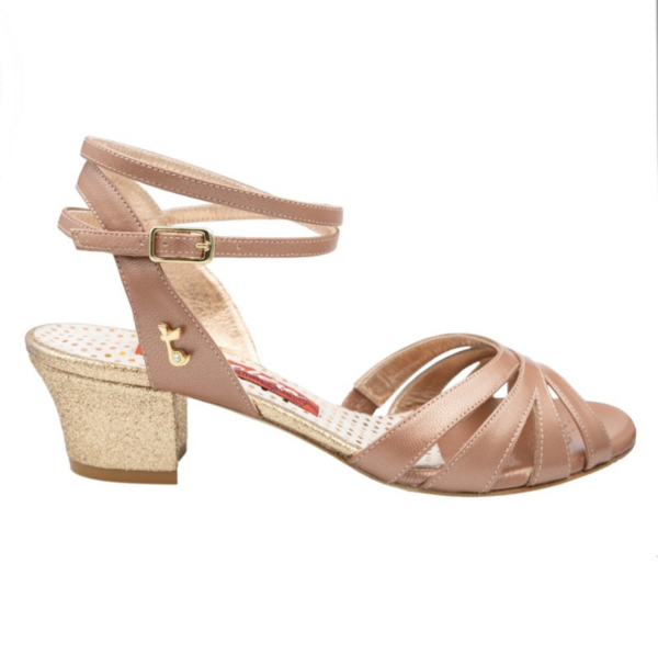 Side view of tango practice shoe